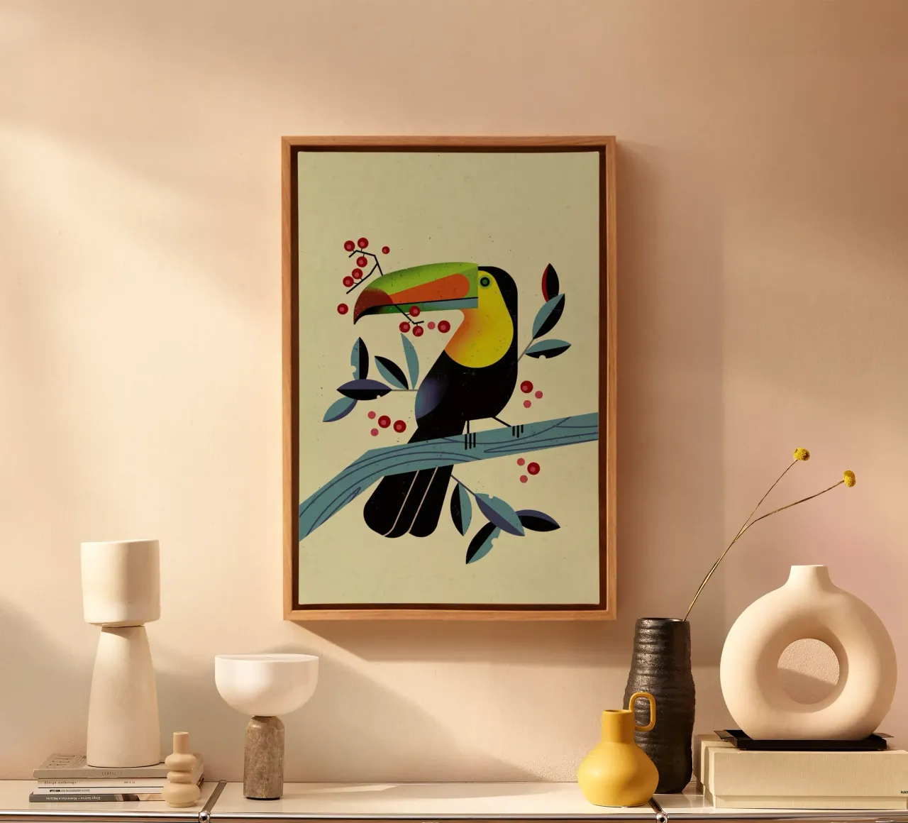 Toucan II tela con Cornice a cassetta da Dieter Braun