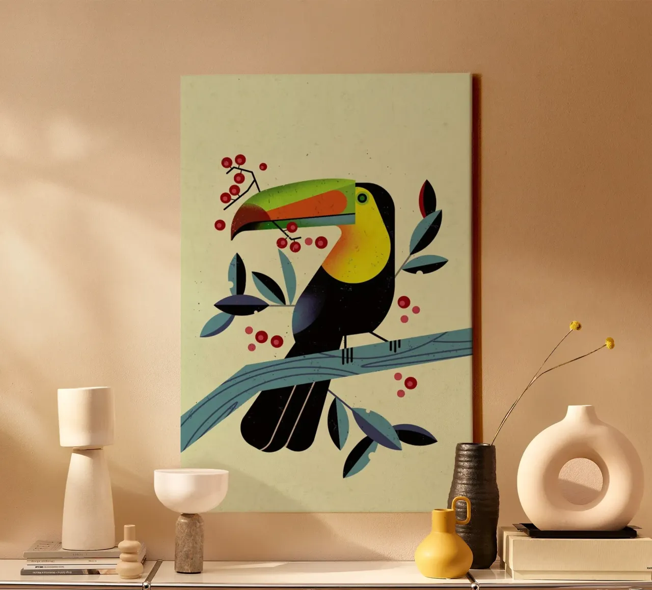 Toucan II tela con Cornice a cassetta da Dieter Braun