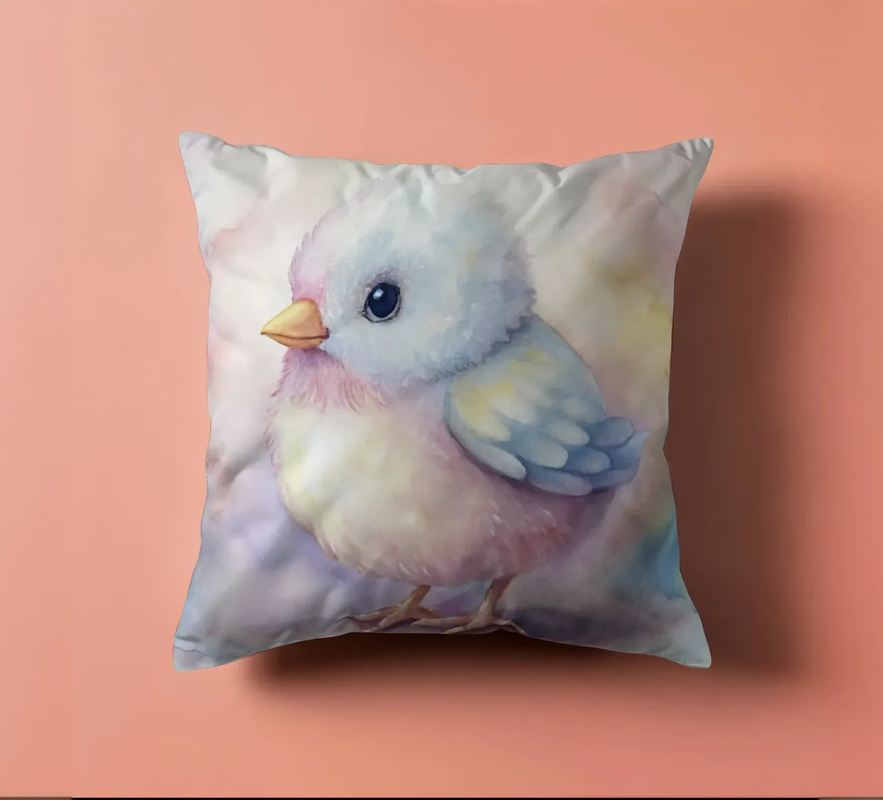 uccello acquerello cuscino da 🎁 ARTVI-SHOP
