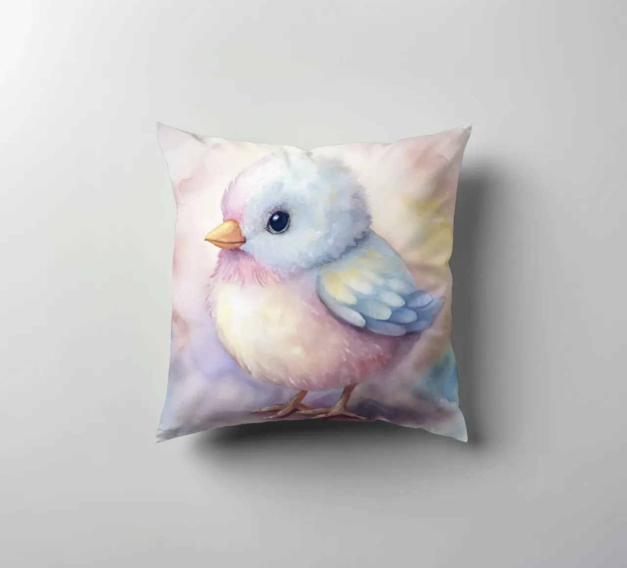 uccello acquerello cuscino da 🎁 ARTVI-SHOP