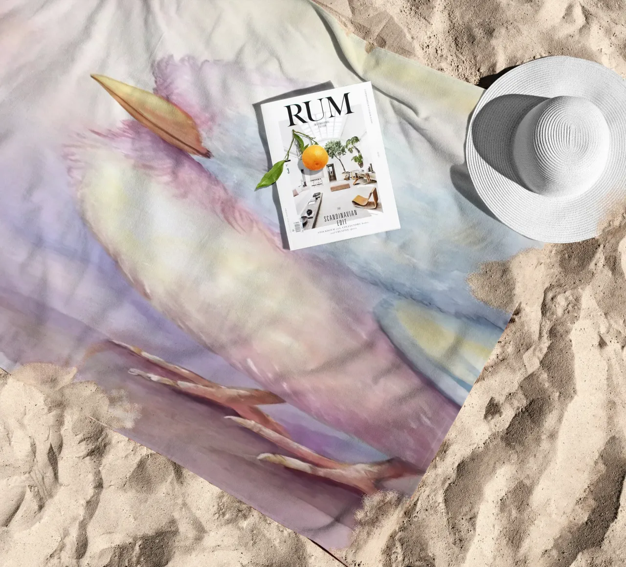 uccello acquerello telo mare da 🎁 ARTVI-SHOP