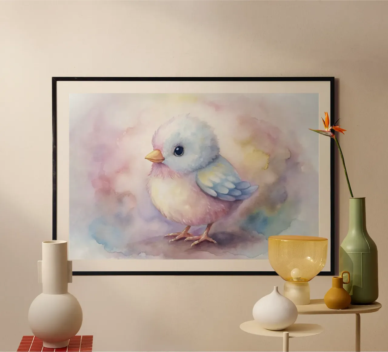 uccello acquerello carta hahnemühle da 🎁 ARTVI-SHOP