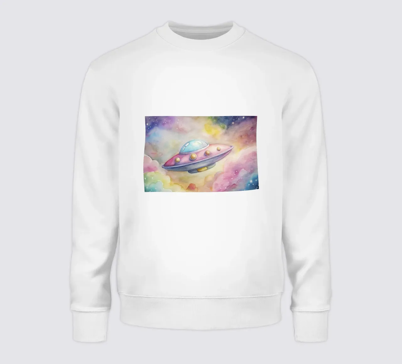 UFO in acquerello felpa da 🎁 NOBELART