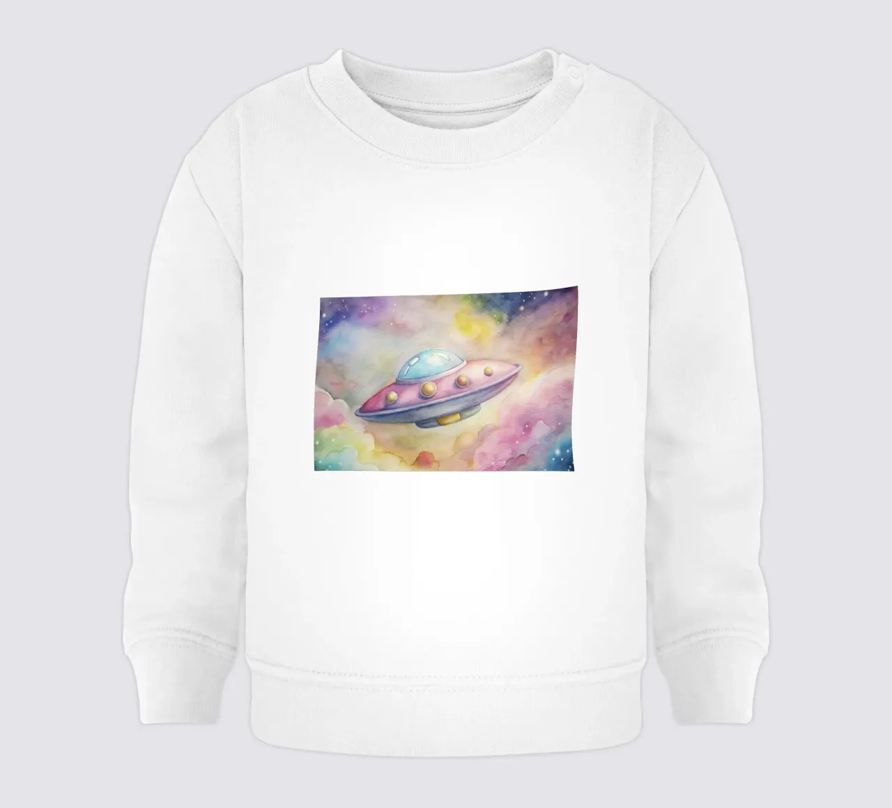 UFO in acquerello felpa neonato da ARTVI-SHOP