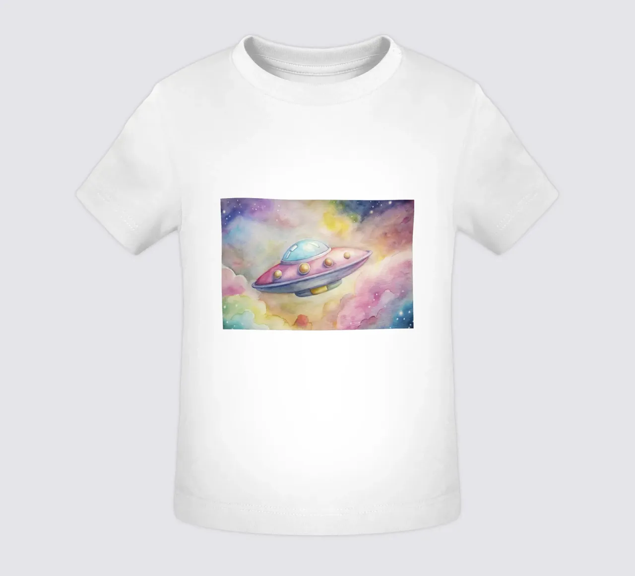 UFO in acquerello maglietta neonato da ARTVI-SHOP