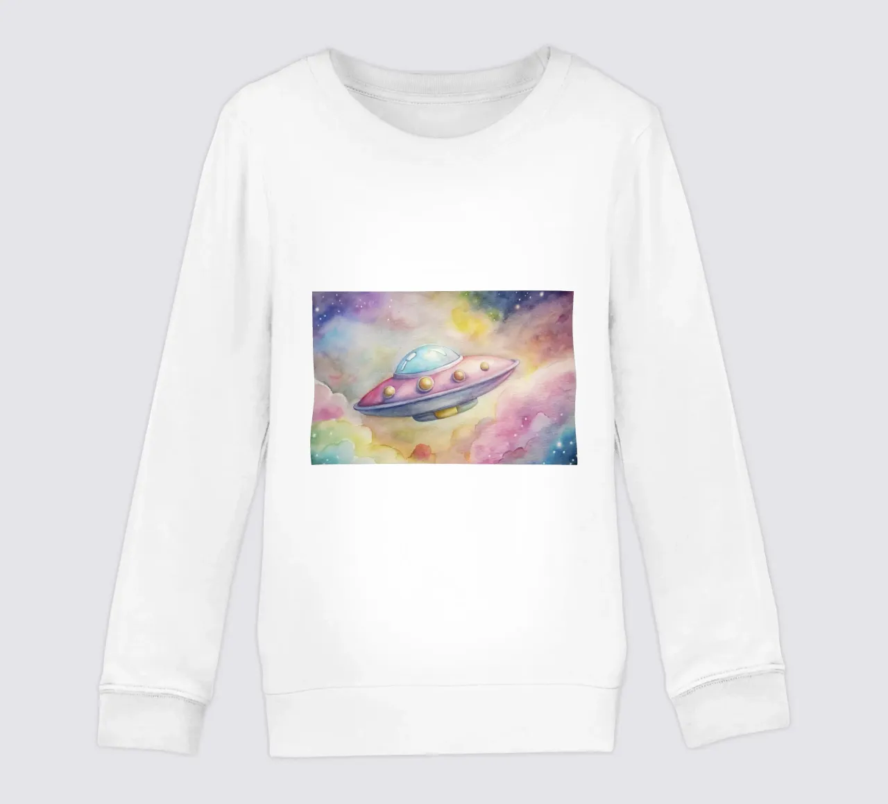 UFO in acquerello felpa bambino da ARTVI-SHOP