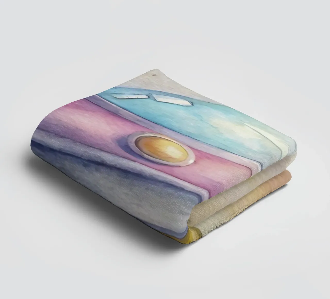 UFO in acquerello asciugamano da bagno da ARTVI-SHOP