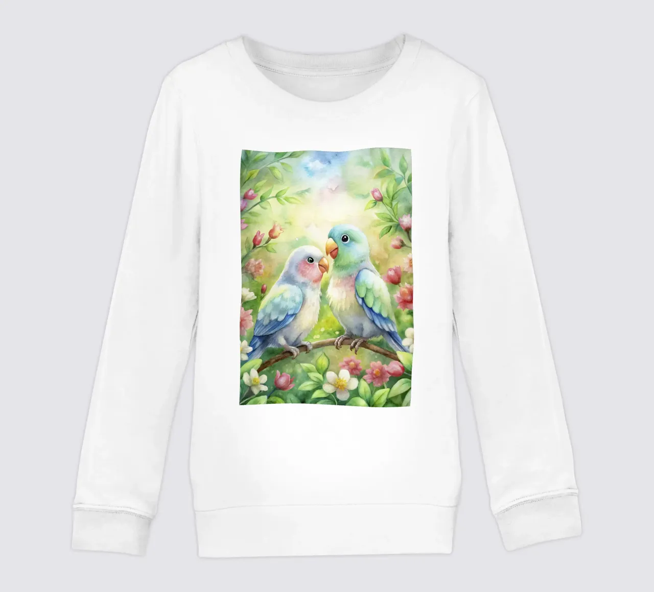 pappagalli ad acquerello felpa bambino da 🎁 ARTVI-SHOP