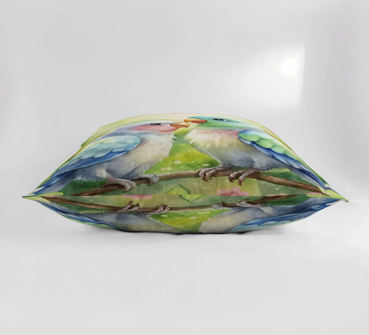 pappagalli ad acquerello cuscino da 🎁 ARTVI-SHOP