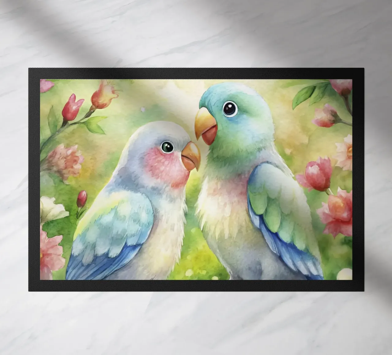 pappagalli ad acquerello zerbino da 🎁 ARTVI-SHOP