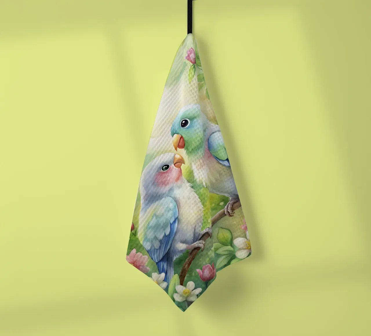 pappagalli ad acquerello canovaccio da cucina da 🎁 ARTVI-SHOP