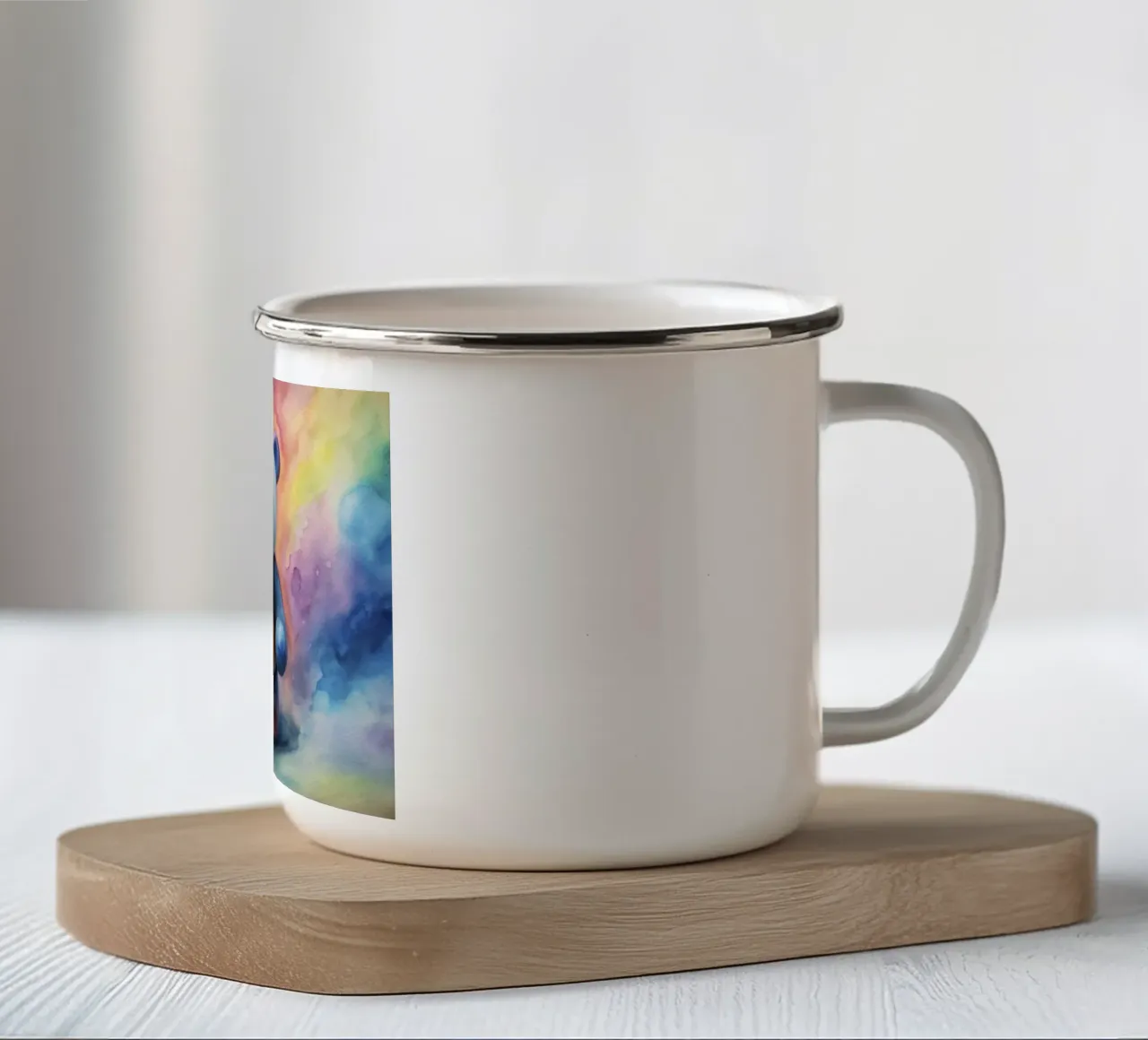 orso panda acquerellato tazza in smalto da 🎁 ARTVI-SHOP