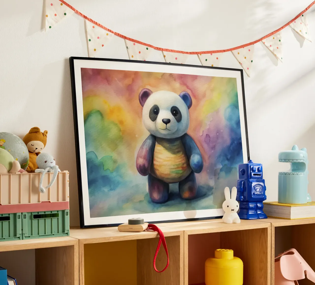 orso panda acquerellato poster da 🎁 ARTVI-SHOP