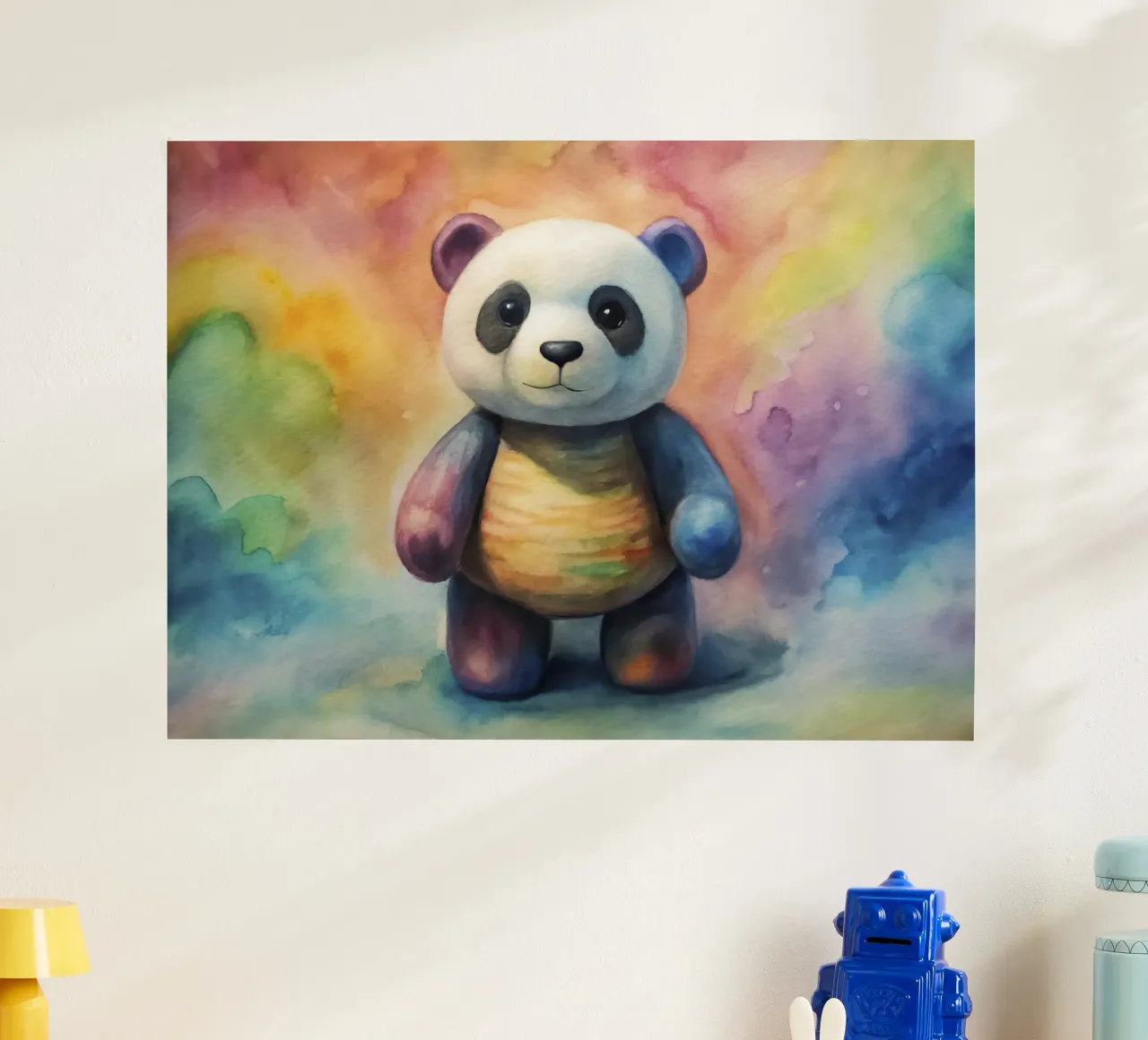 orso panda acquerellato poster da 🎁 ARTVI-SHOP