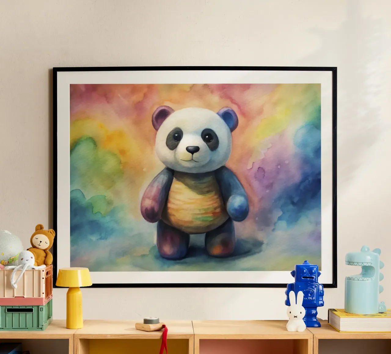 orso panda acquerellato poster da 🎁 ARTVI-SHOP
