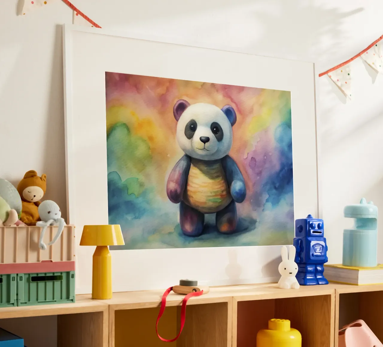 orso panda acquerellato poster da 🎁 ARTVI-SHOP