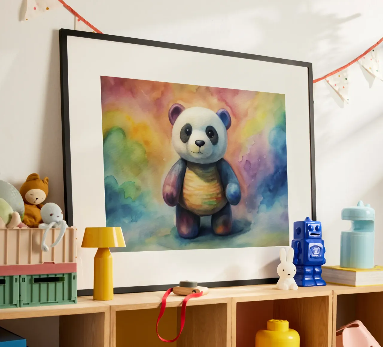 orso panda acquerellato poster da 🎁 ARTVI-SHOP