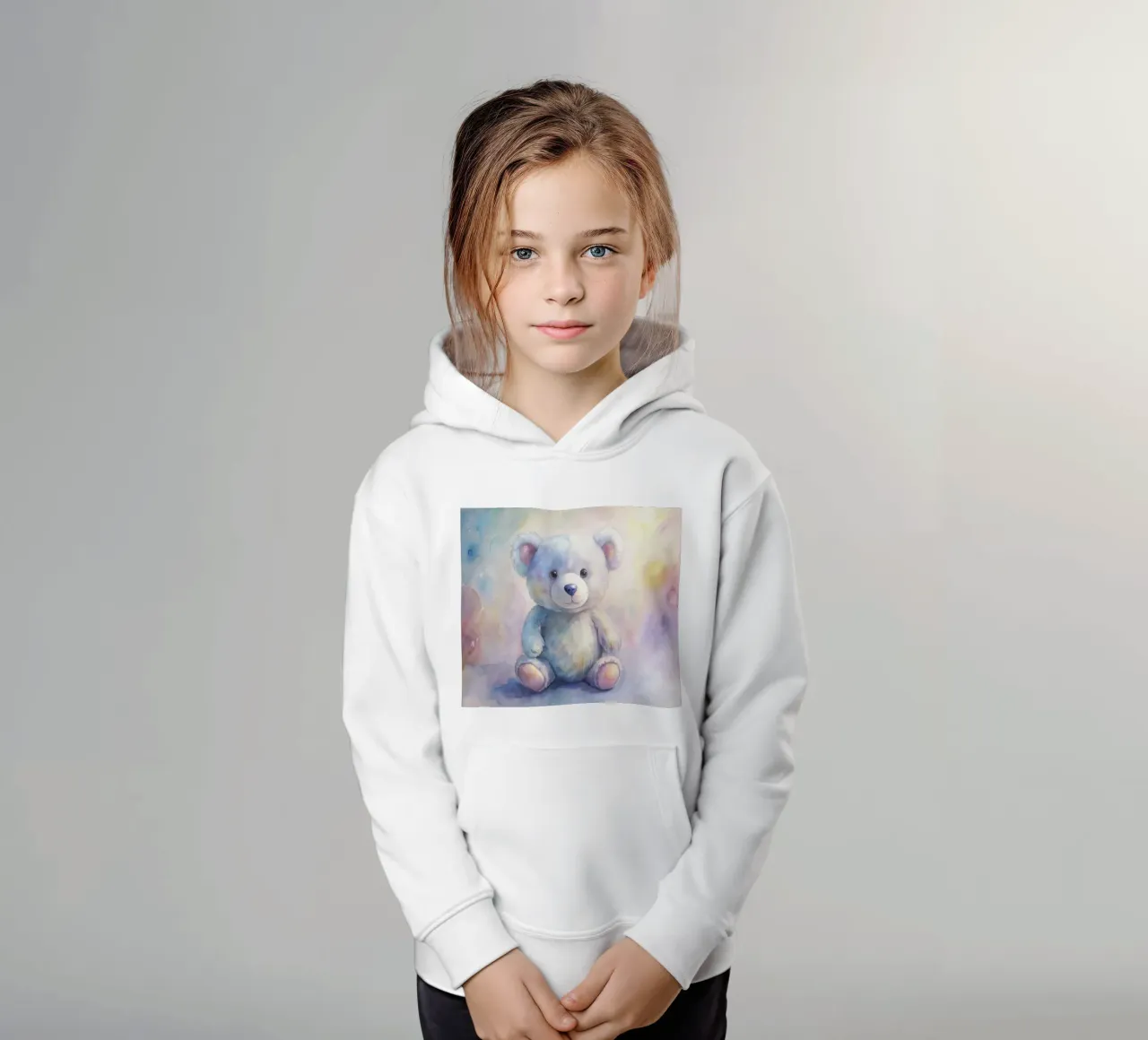 orsetto acquerello felpa bambino con cappuccio da 🎁 ARTVI-SHOP