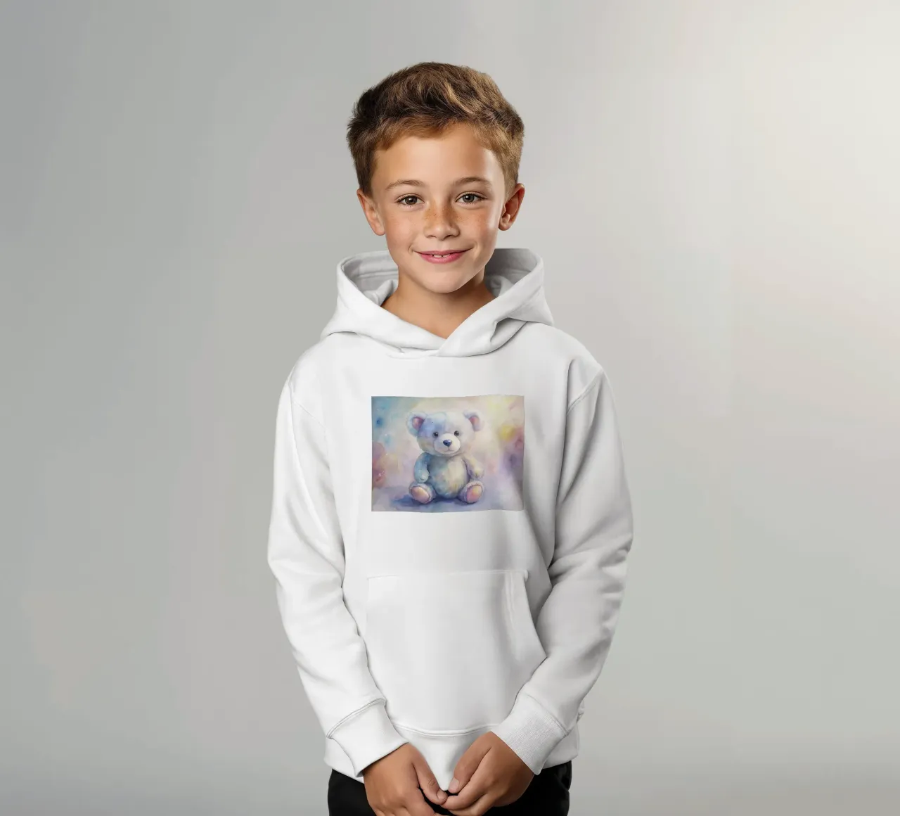 orsetto acquerello felpa bambino con cappuccio da 🎁 ARTVI-SHOP