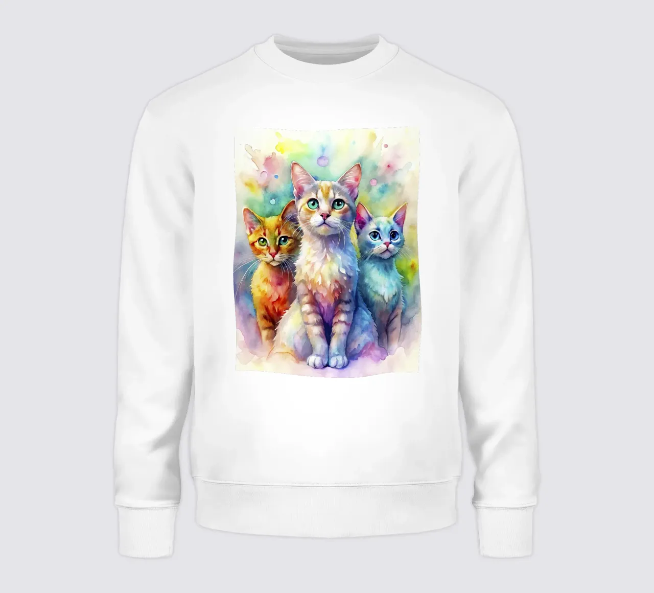 Gatti ad acquerello felpa da ARTVI-SHOP