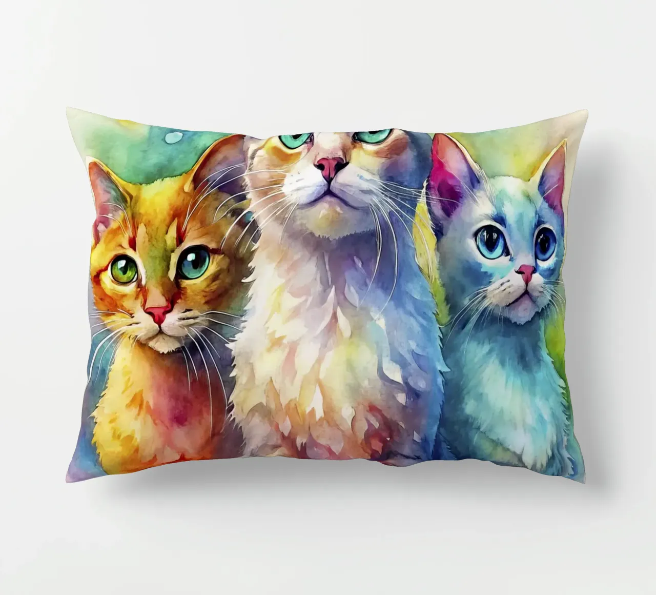 Gatti ad acquerello cuscino da ARTVI-SHOP