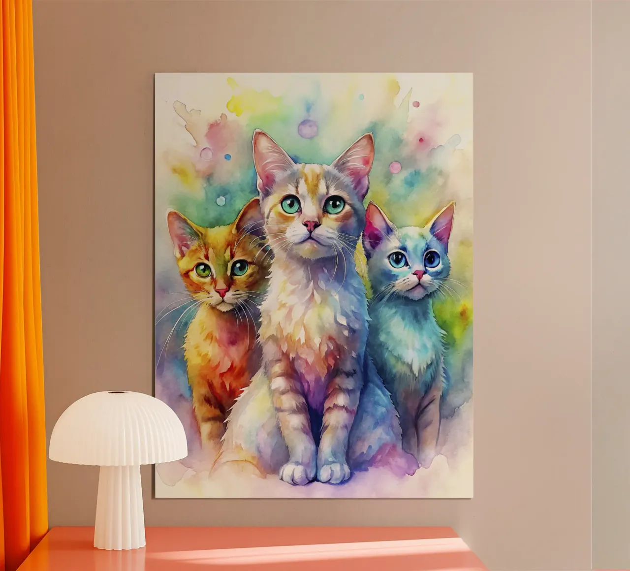 Gatti ad acquerello carta hahnemühle da ARTVI-SHOP