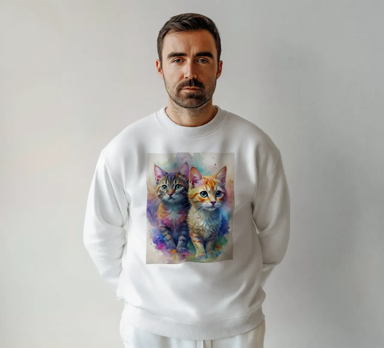Gatti ad acquerello felpa da ARTVI-SHOP