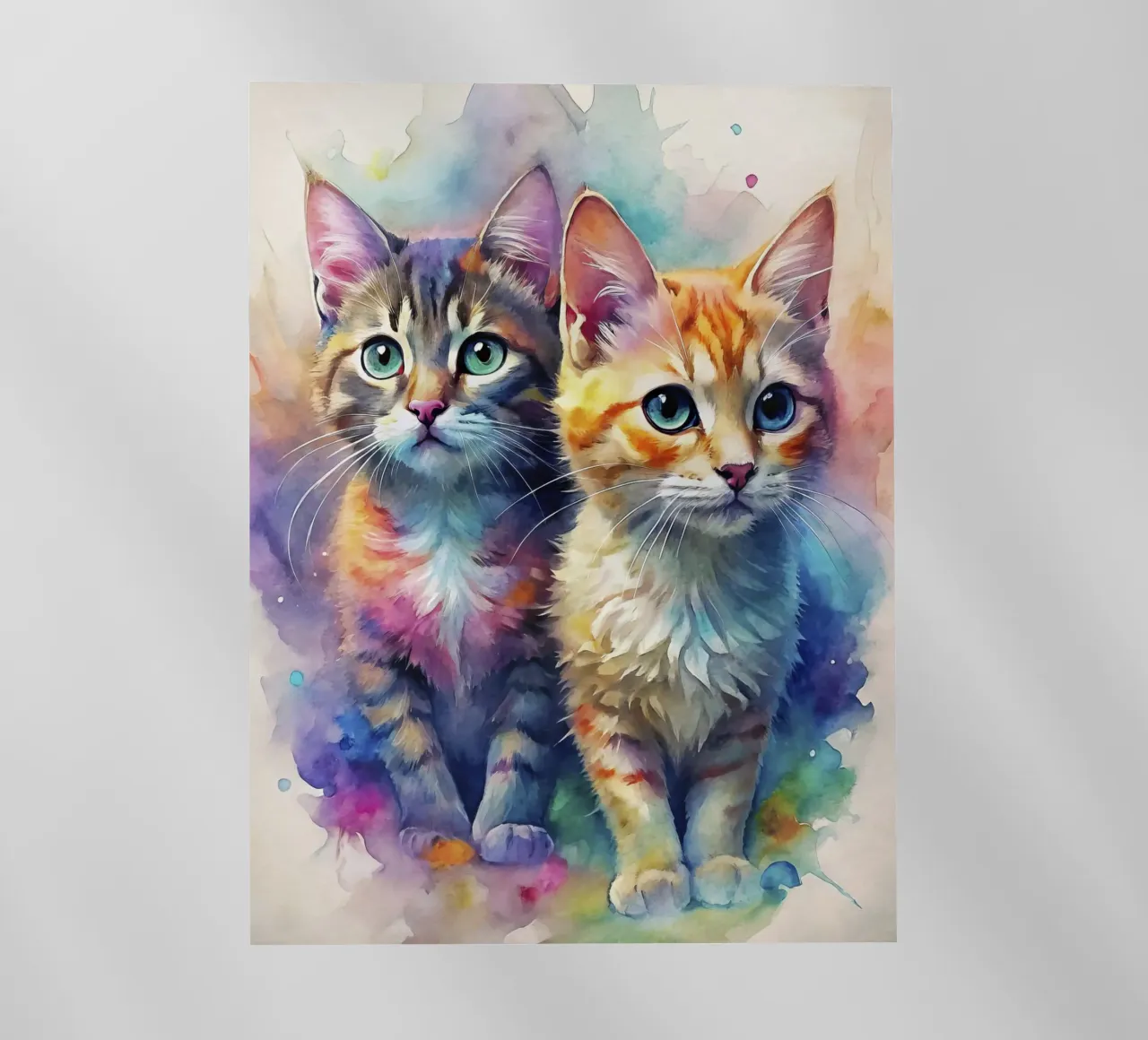 Gatti ad acquerello pellicola backlit da ARTVI-SHOP