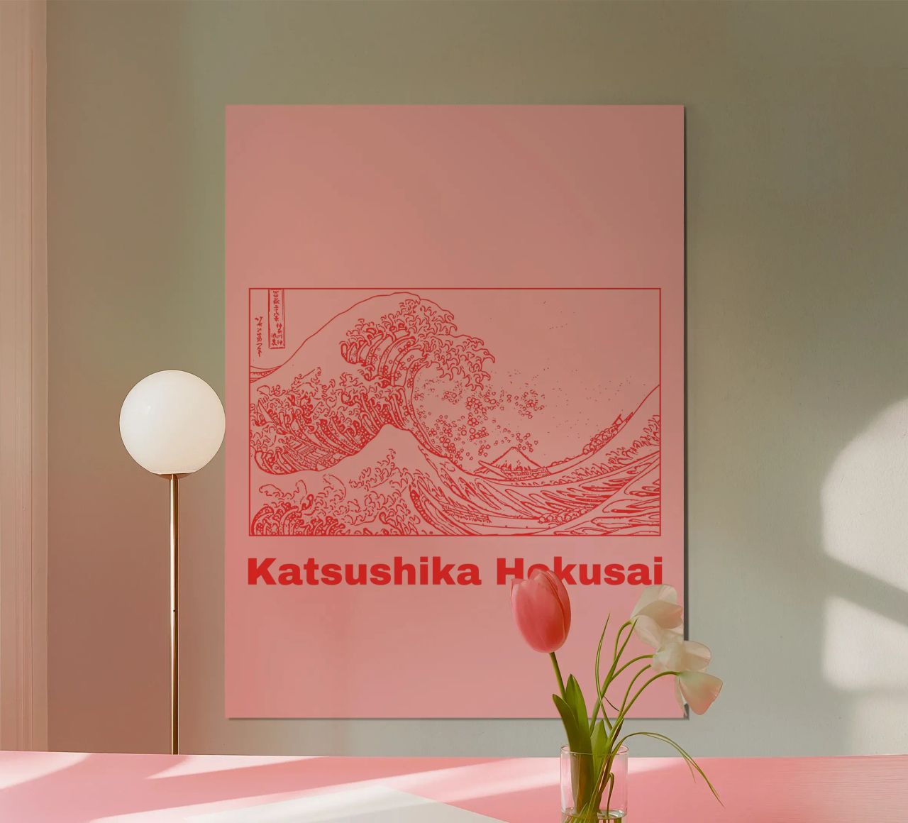 Estética japonesa - La pintura ondulante de Hokusai poster de SMPLE