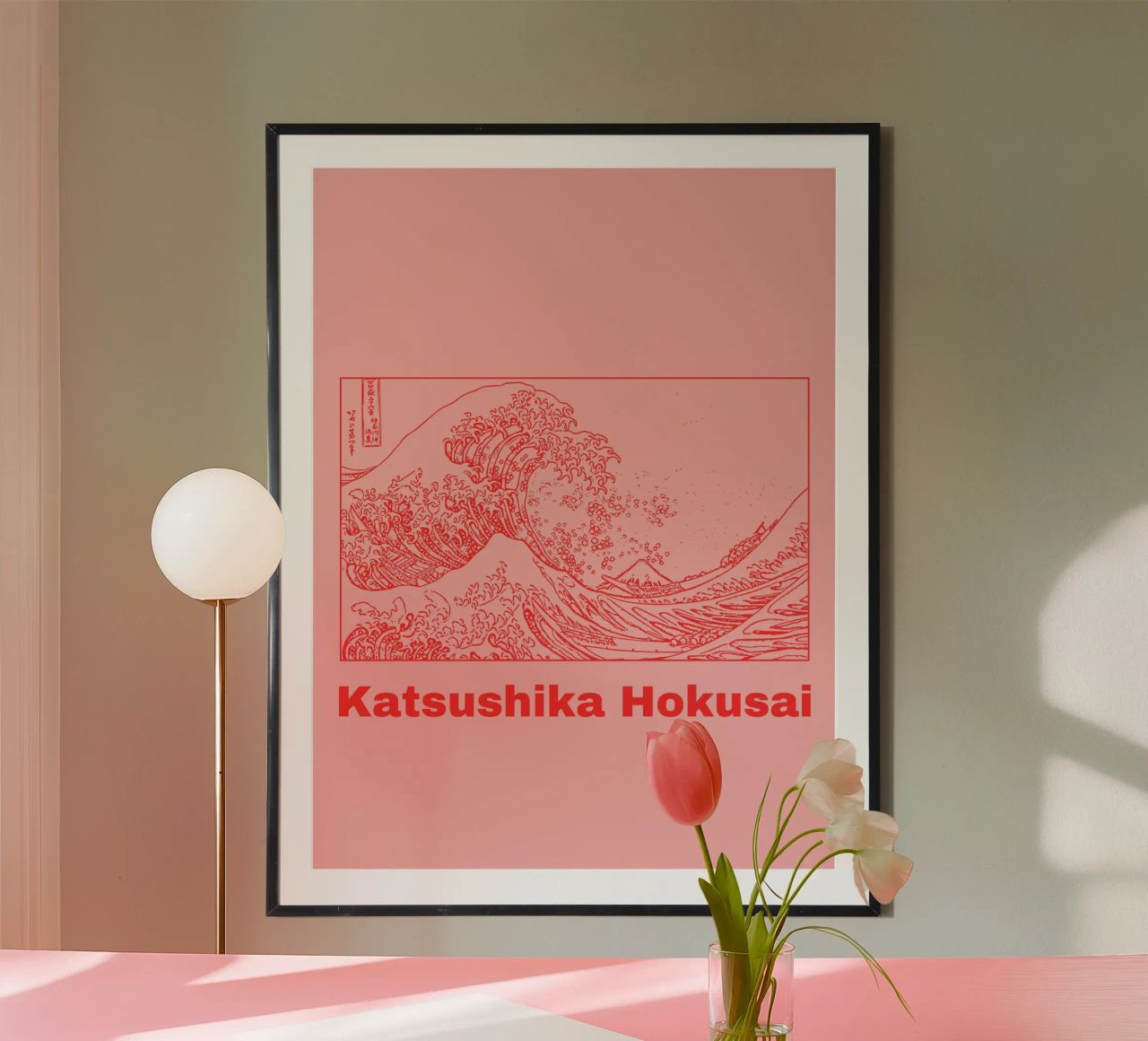 Estética japonesa - La pintura ondulante de Hokusai poster de SMPLE