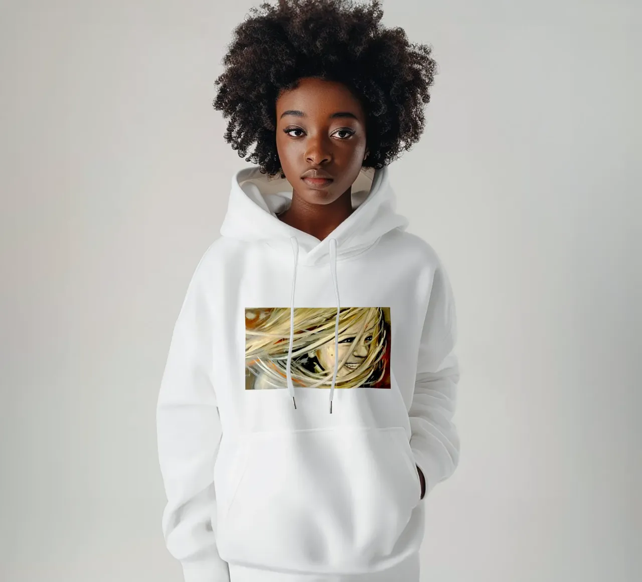 Smiling in the Wind felpa con cappuccio da Happy ๐ Art ๐จ by Christine Schnoell