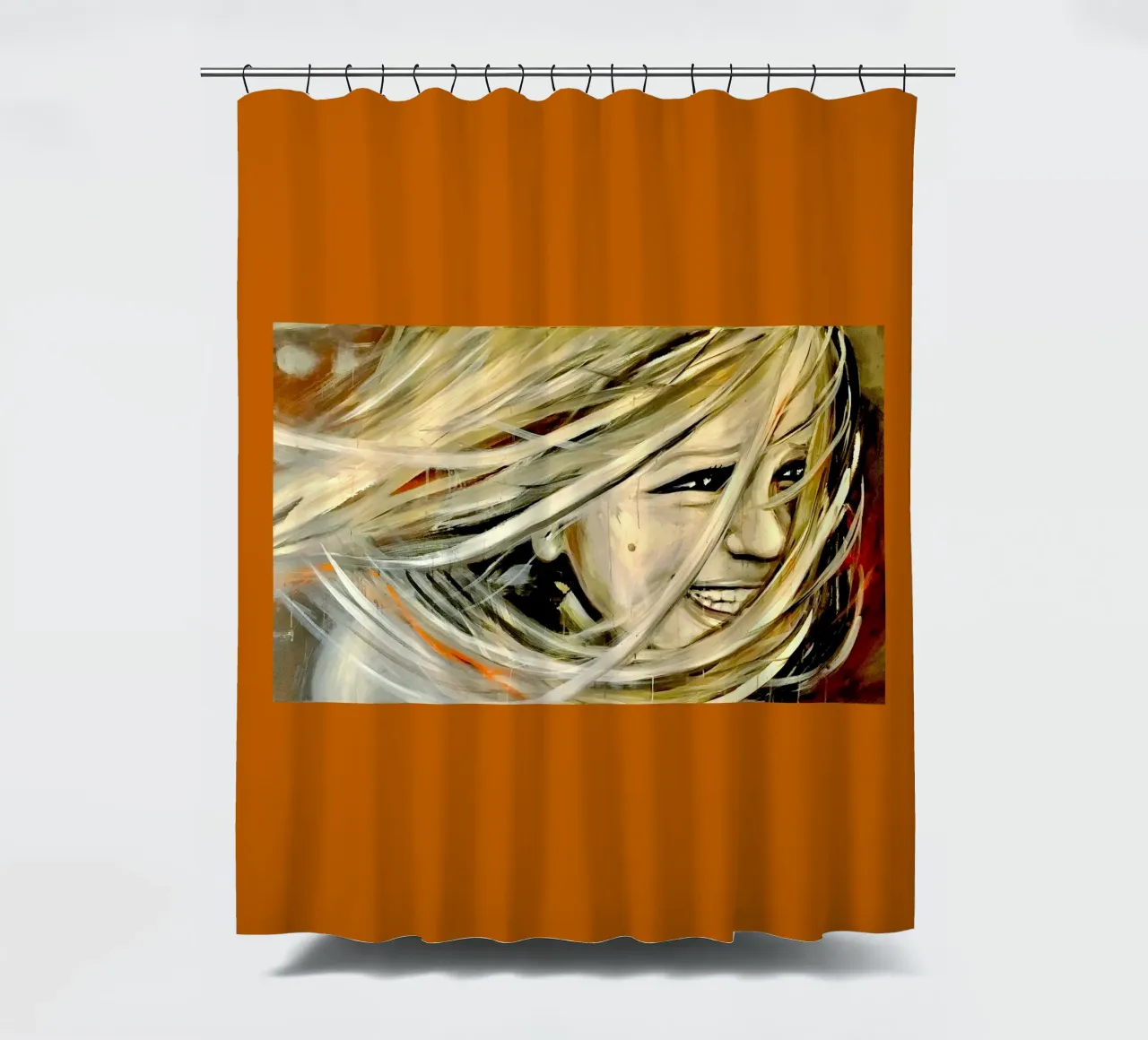 Smiling in the Wind tenda da doccia da Happy 😃 Art 🎨 by Christine Schnoell