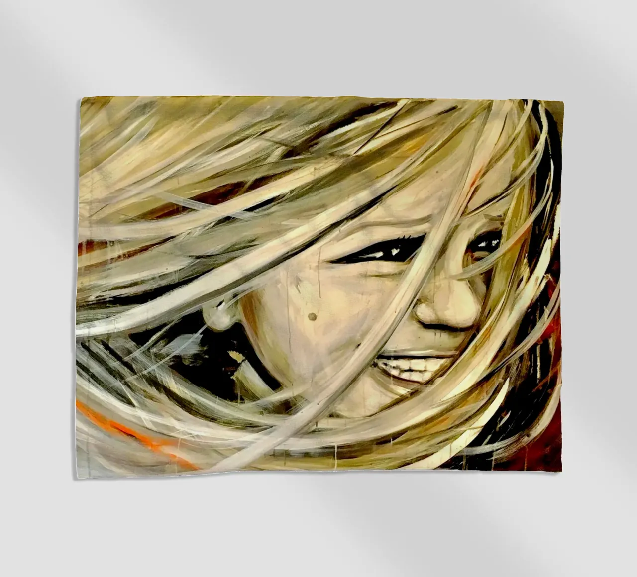Smiling in the Wind telo mare da Happy 😃 Art 🎨 by Christine Schnoell