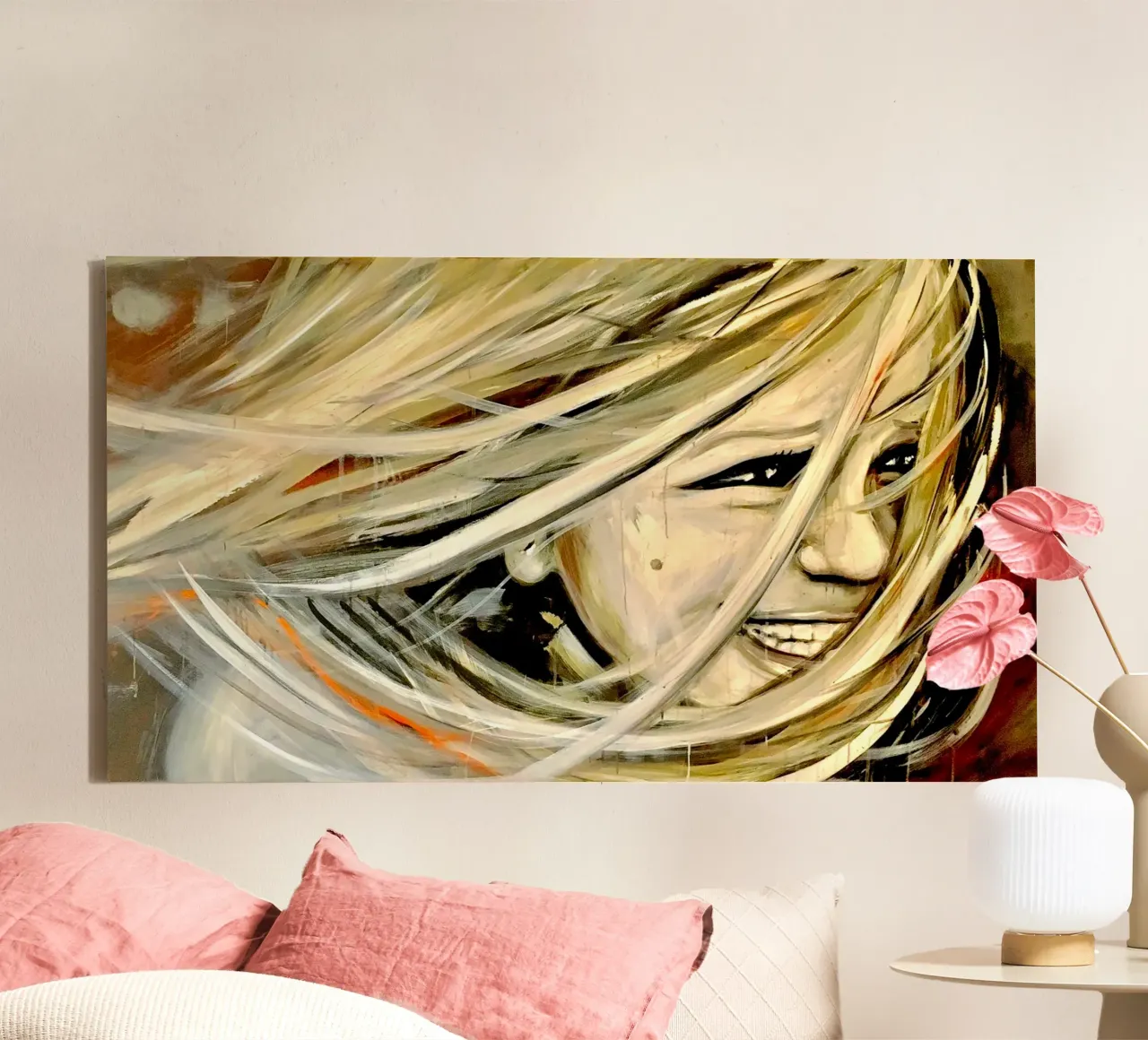Smiling in the Wind tela da Happy 😃 Art 🎨 by Christine Schnoell