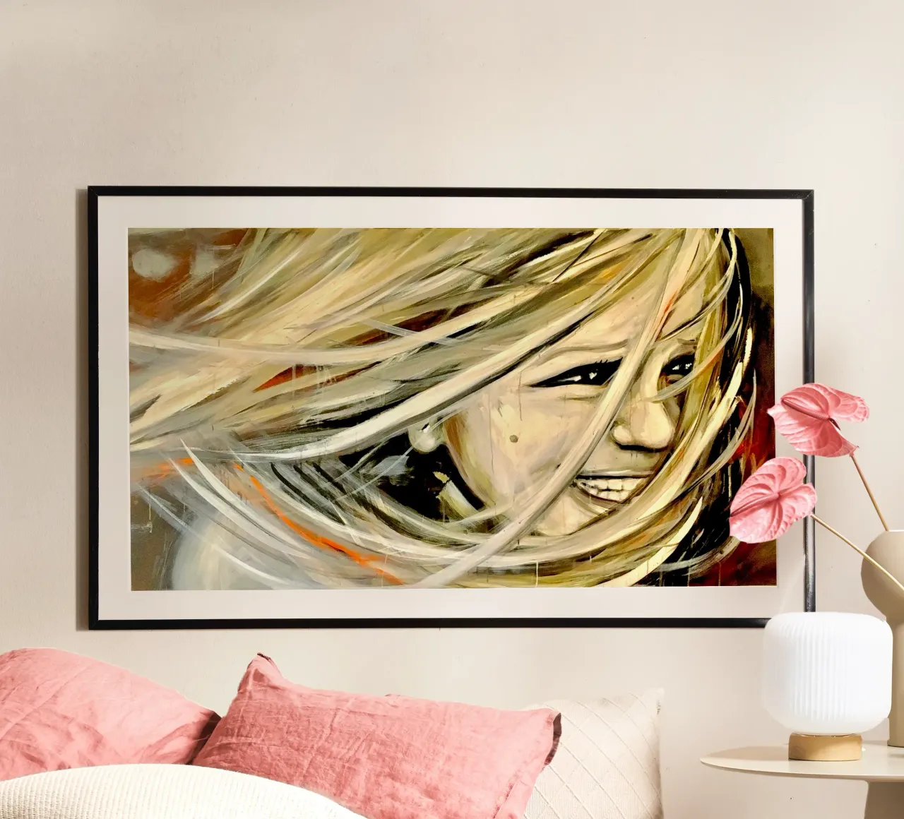 Smiling in the Wind carta hahnemühle da Happy 😃 Art 🎨 by Christine Schnoell