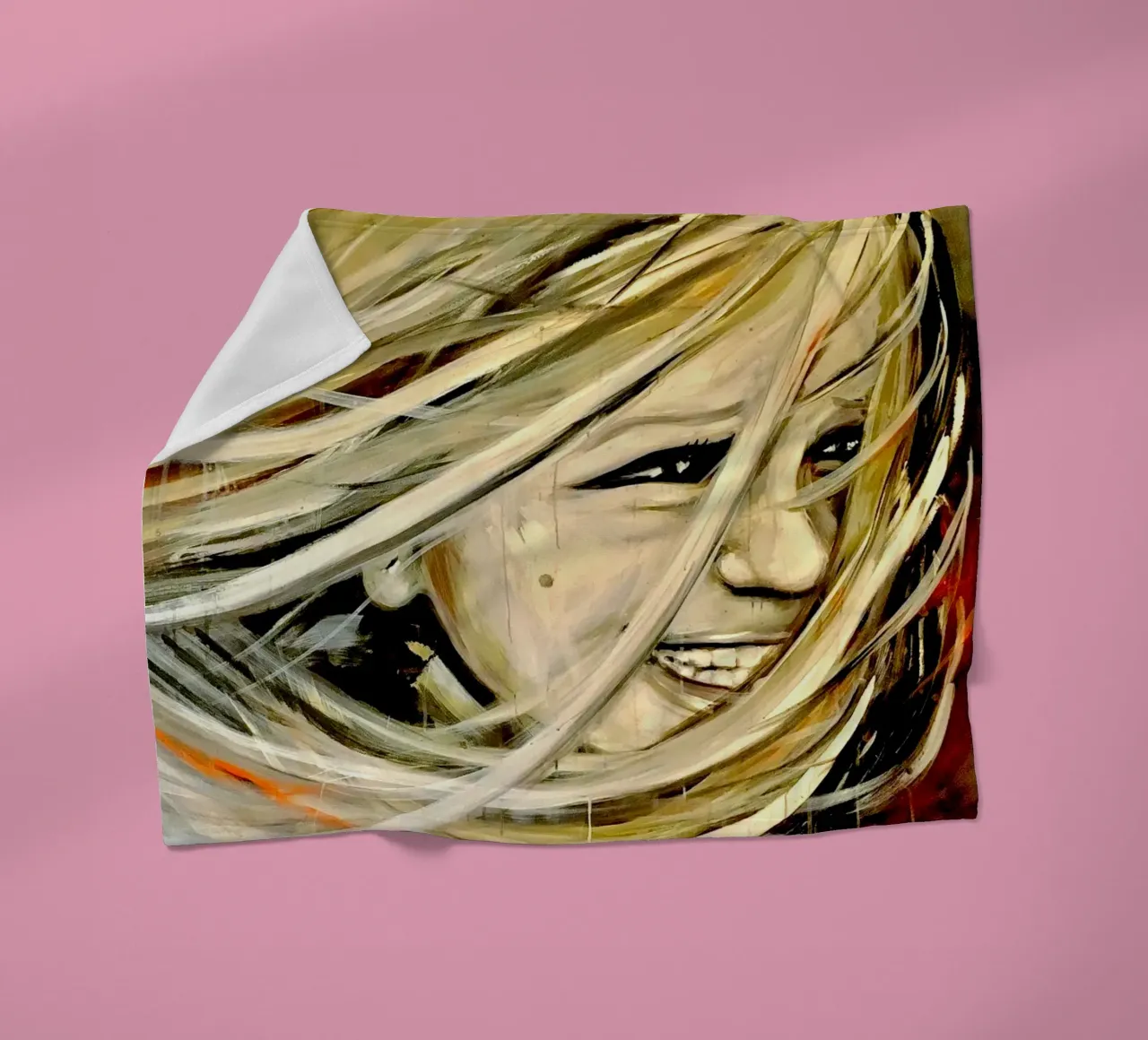 Smiling in the Wind coperta in pile da Happy 😃 Art 🎨 by Christine Schnoell