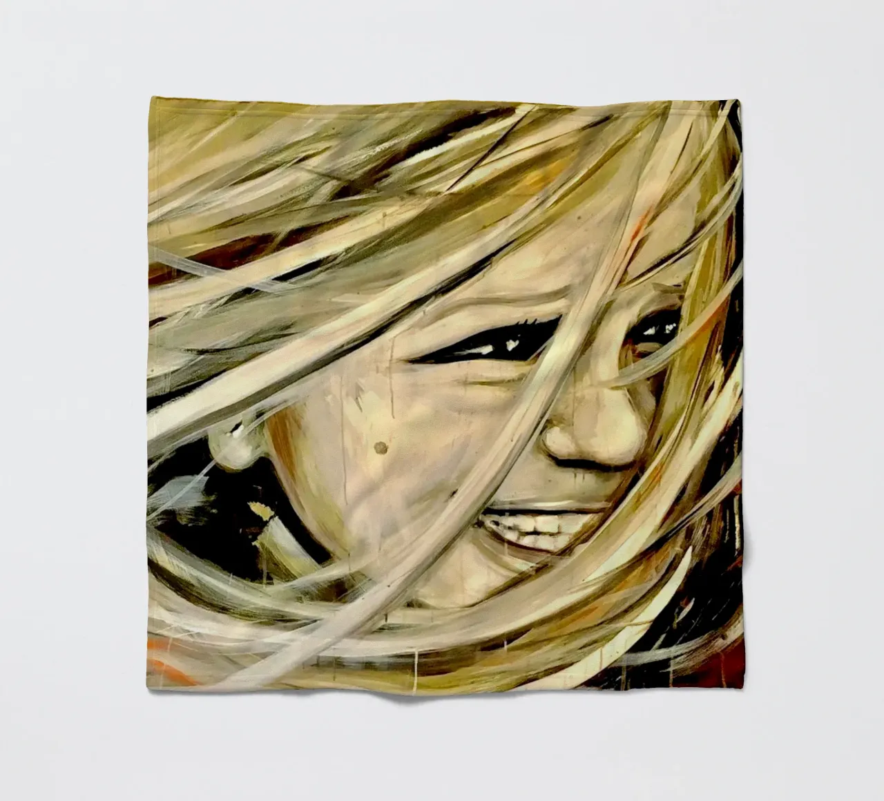 Smiling in the Wind coperta in pile da Happy 😃 Art 🎨 by Christine Schnoell
