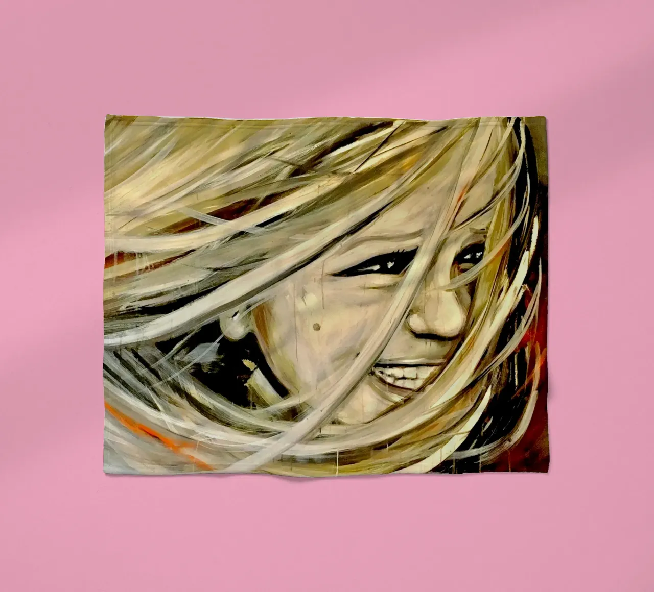 Smiling in the Wind coperta in pile da Happy 😃 Art 🎨 by Christine Schnoell