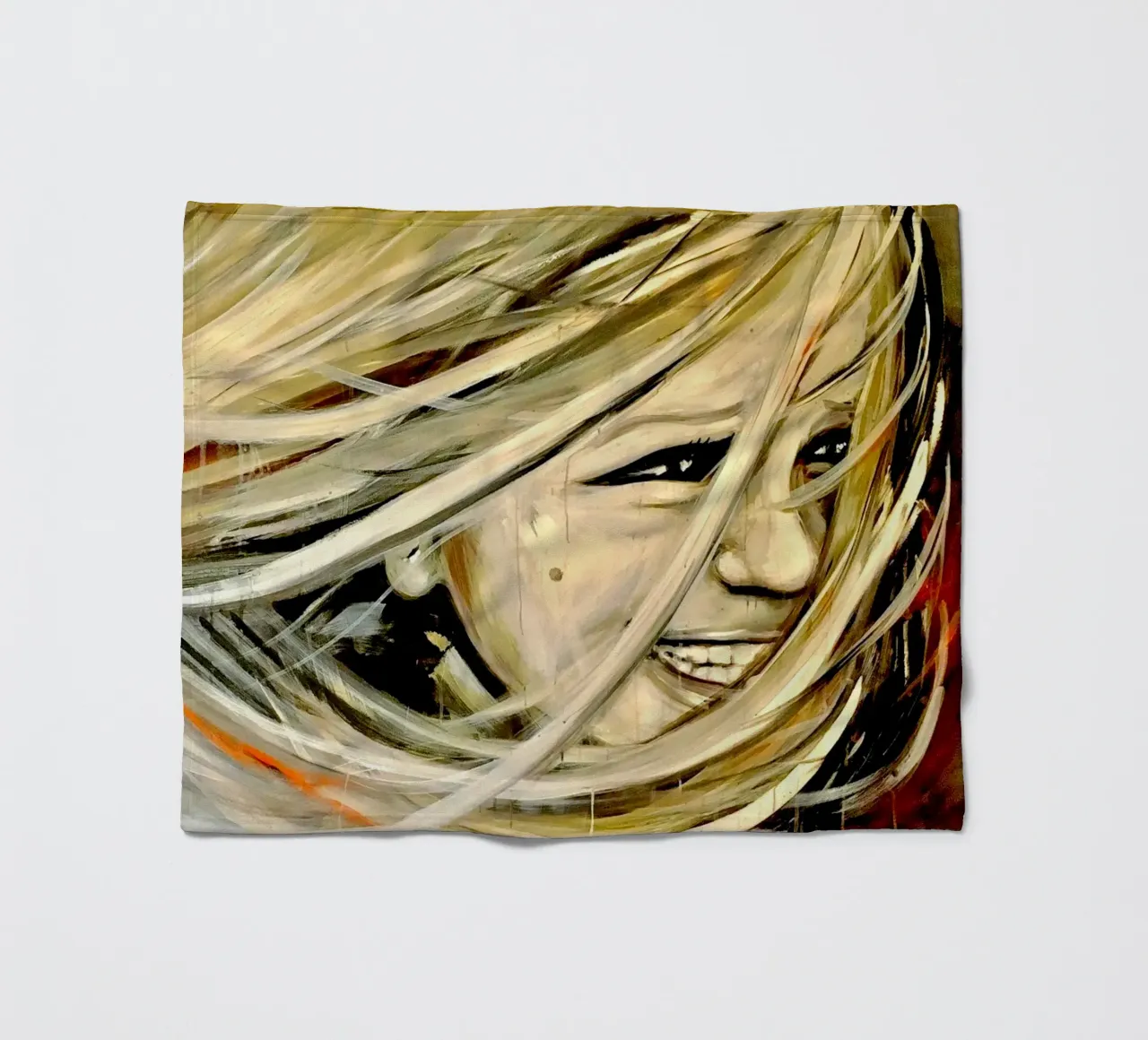 Smiling in the Wind coperta in pile da Happy 😃 Art 🎨 by Christine Schnoell