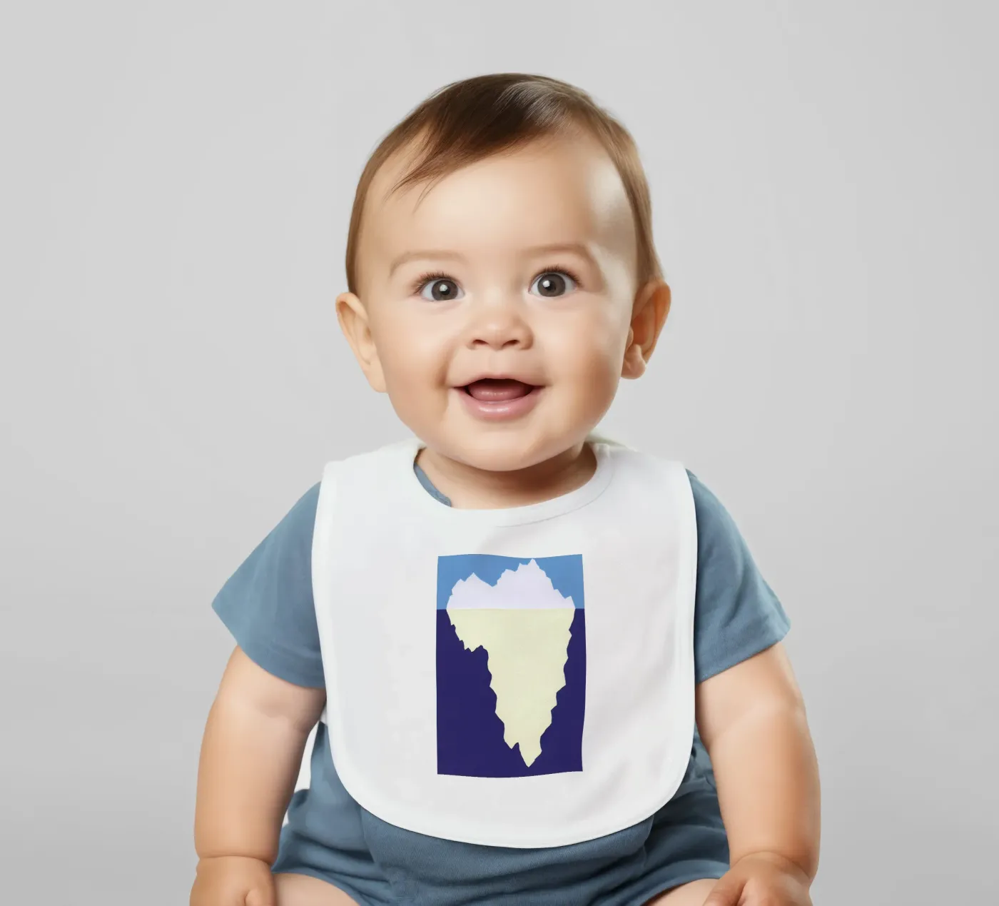 Iceberg baby bib by Rosi Feist
