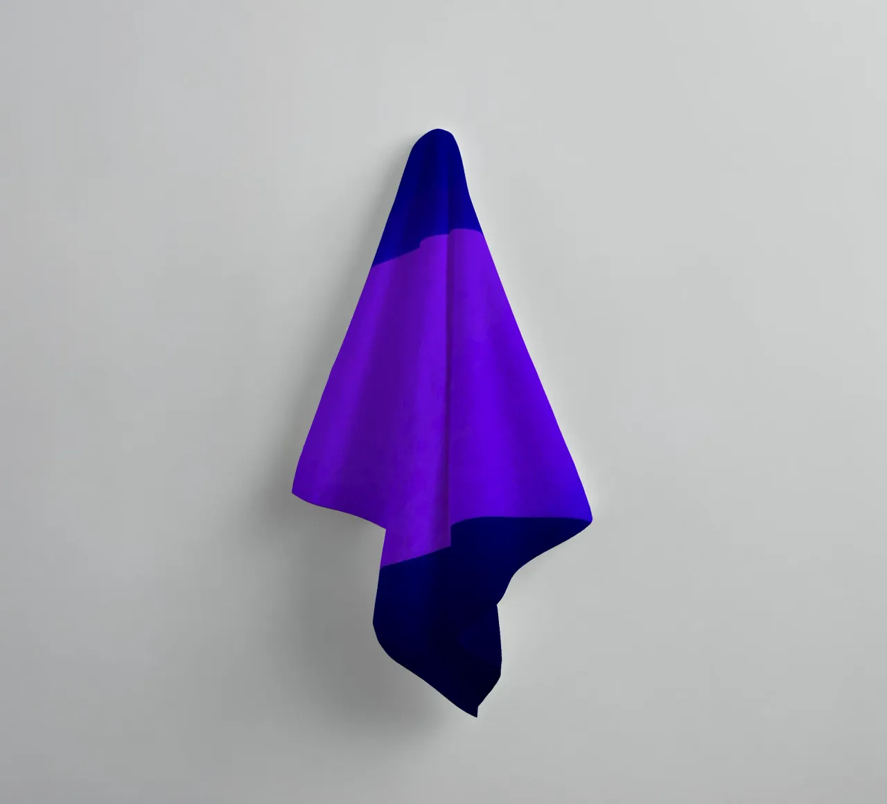 Bright purple and blue abstract light patterns towel by DesignDoodle