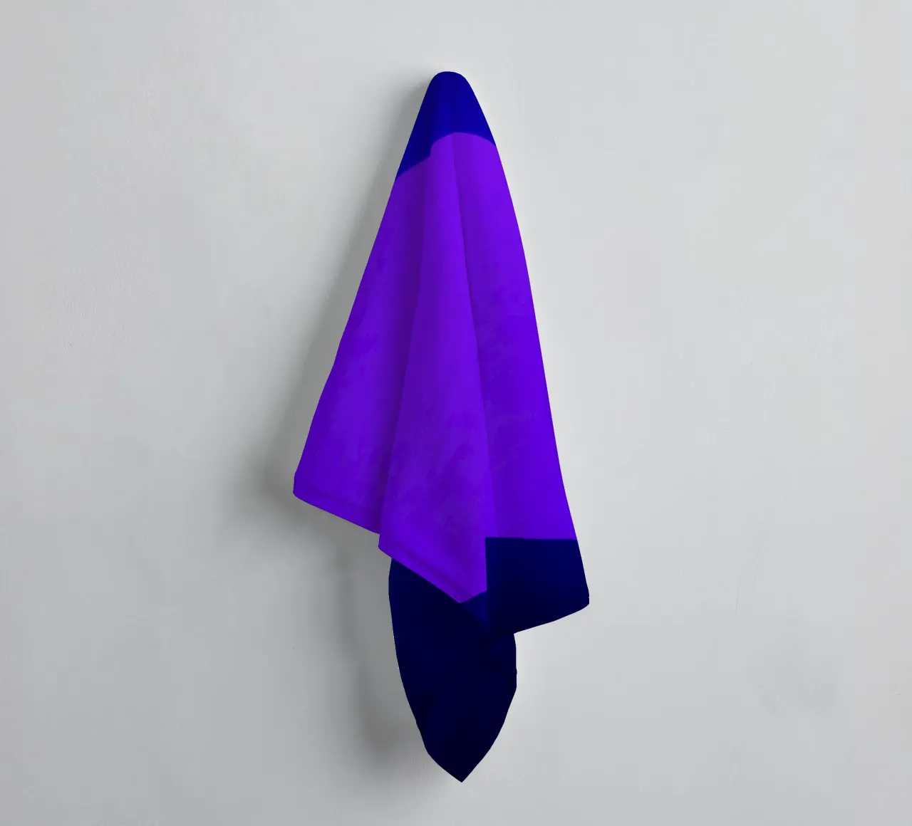 Bright purple and blue abstract light patterns towel by DesignDoodle