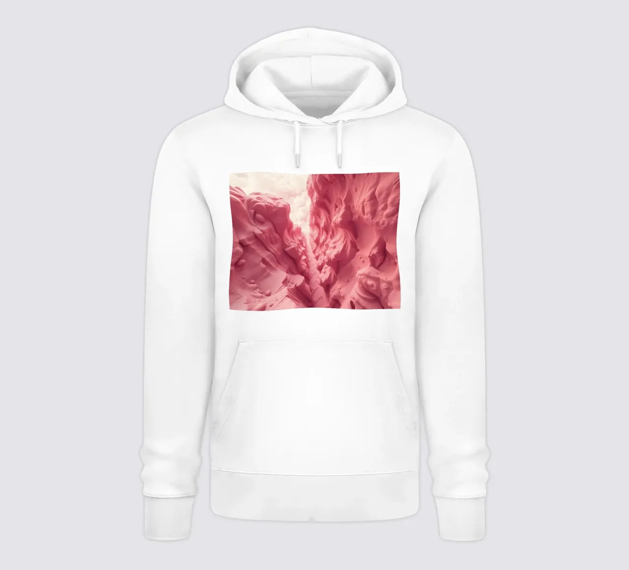 Formazione rocciosa rosa in un canyon con texture insolite felpa con cappuccio da DesignDoodle