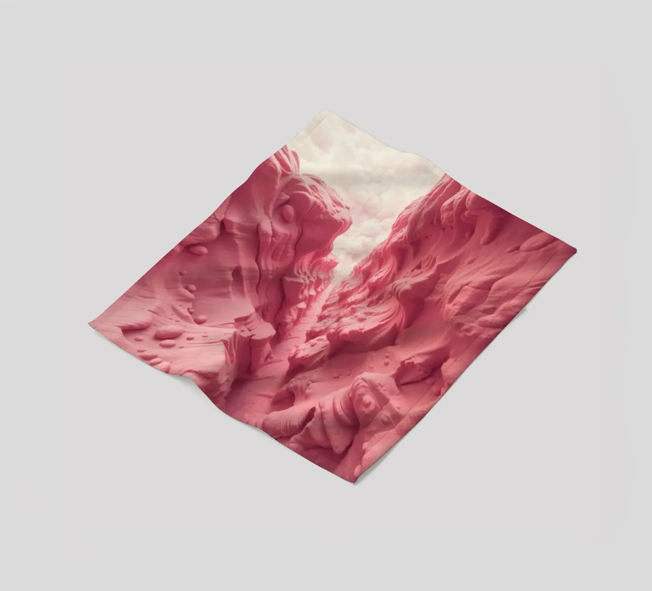 Formazione rocciosa rosa in un canyon con texture insolite coperta in pile da DesignDoodle