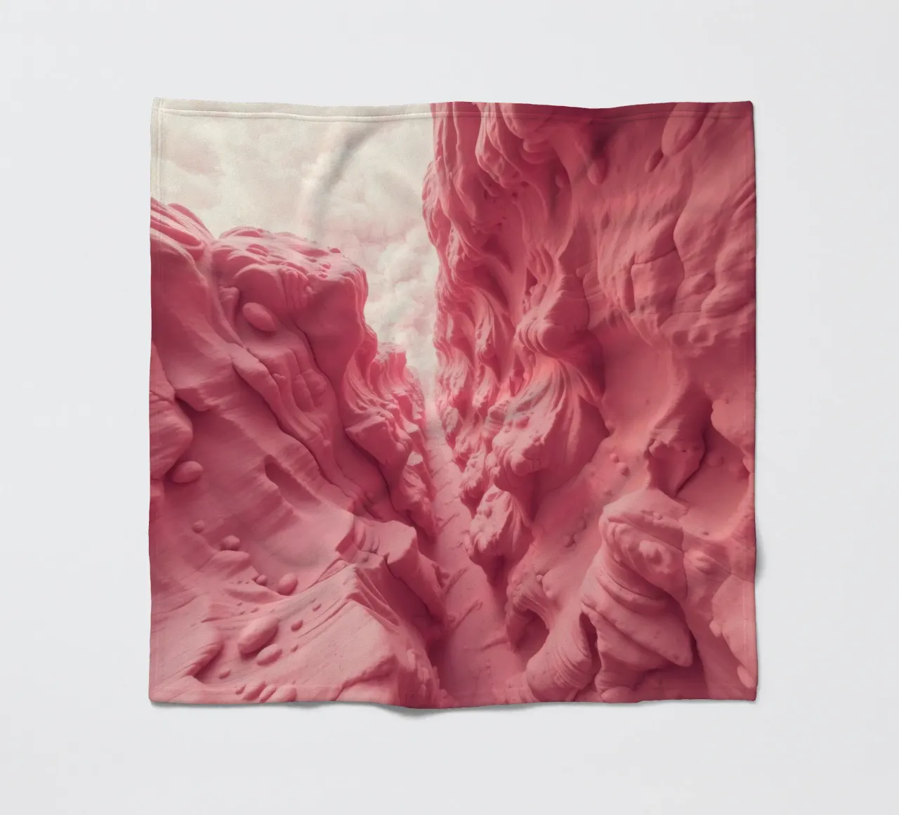 Formazione rocciosa rosa in un canyon con texture insolite coperta in pile da DesignDoodle