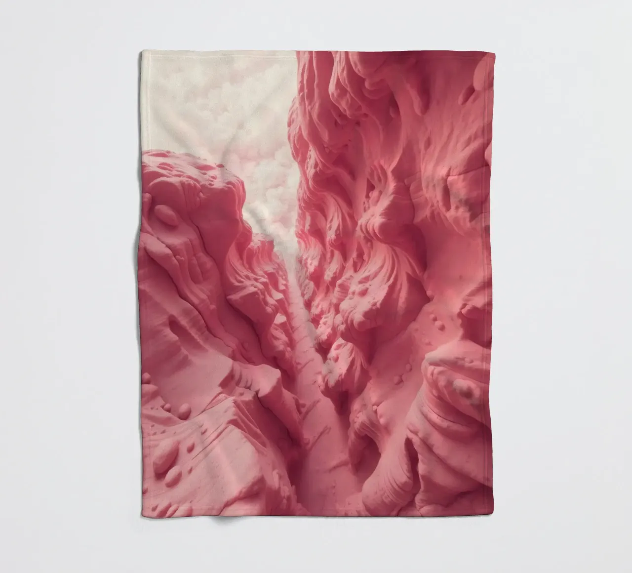 Formazione rocciosa rosa in un canyon con texture insolite coperta in pile da DesignDoodle