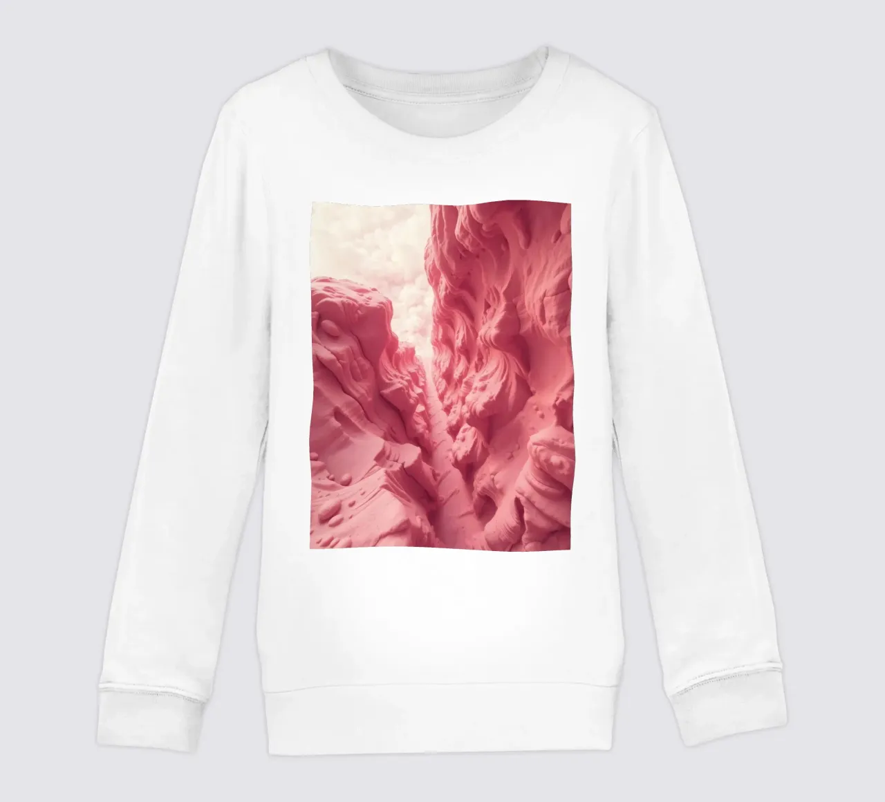Formazione rocciosa rosa in un canyon con texture insolite felpa bambino da DesignDoodle