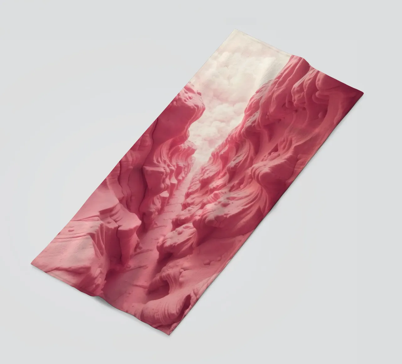 Formazione rocciosa rosa in un canyon con texture insolite telo mare da DesignDoodle