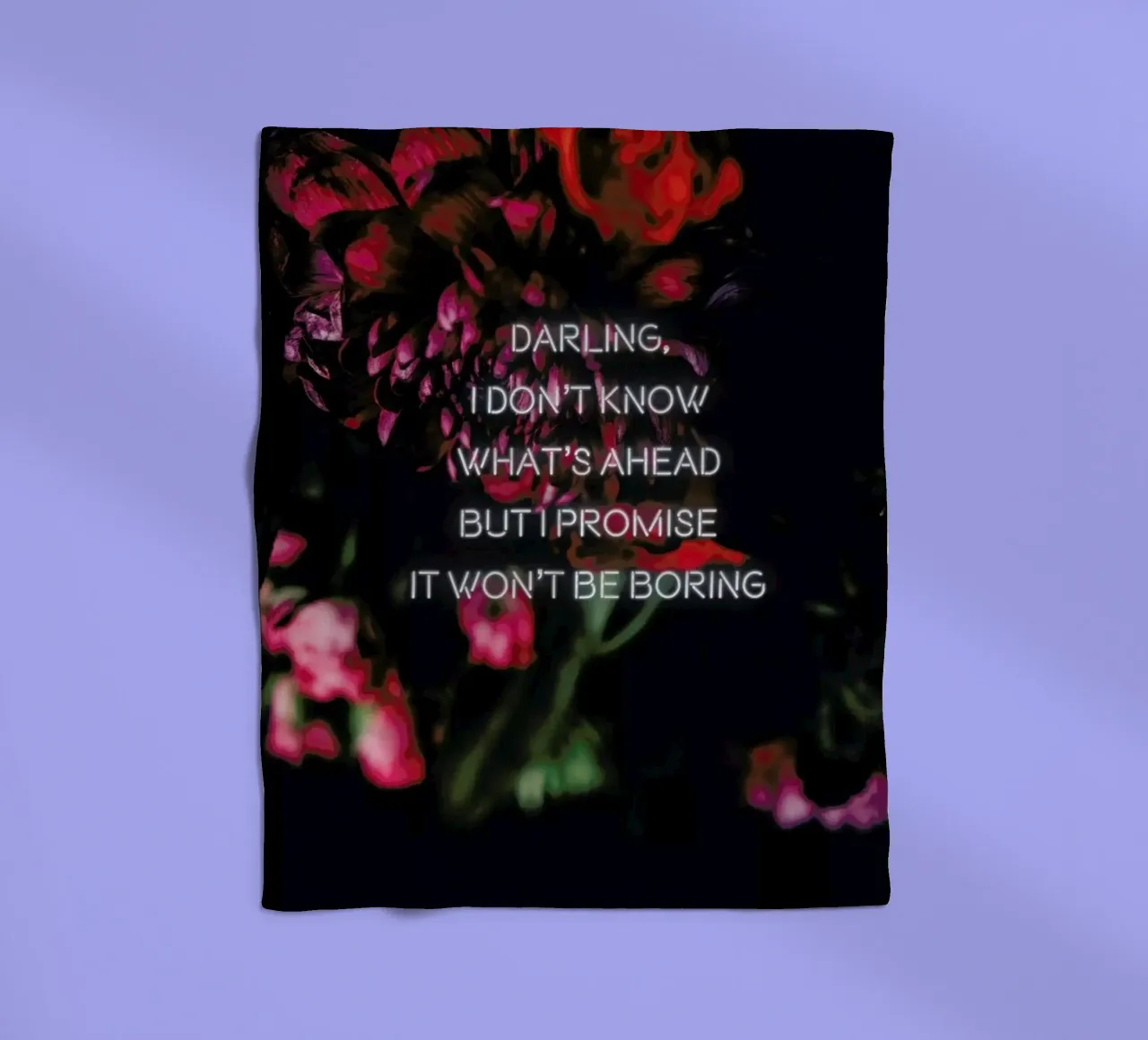 Darling I don't know coperta in pile da Oh Darling