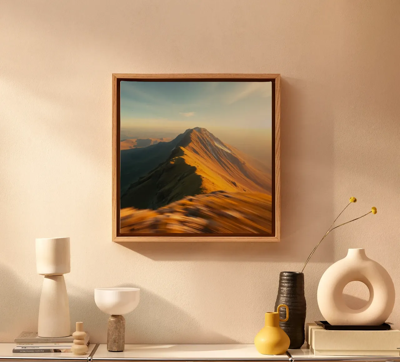 Etherisch landschap canvas met Baklijst van PhotoVibe Decor